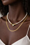 2-Piece Combination Pearl & Gold Chain Necklace Set – Detachable Women's Necklace with Heart Clasp - 2