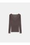 Lace V-Neck Modal Cashmere Ultra Lightweight Knit Blouse SS26BZ0004 - 5