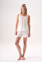 100% Cotton Women's Shorts Set with Straps 26300 - 3