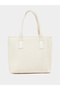 Women White Pleated Tote Bag - 2