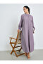 Women Purple Buttoned A-Line Crepe Jalabiya