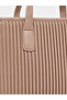 Women Khaki Pleated Tote Bag - 3