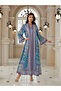 Women Printed V-Neck A-Line Jalabiya