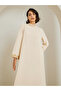 Women Lace Trim Flared Sleeve Jalabiya - 3