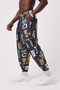 Unisex Street Style Printed Wrinkled Sports Baggy Trousers - 3
