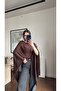 Thin Knitted Cape Blush