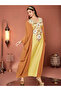 Women Yellow Embellished Flower Patch Detail Jalabiya - 2
