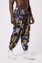 Unisex Street Style Printed Wrinkled Sports Baggy Trousers - 4