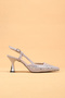 Women's Thin Heeled Special Stone Patterned Evening Dress Shoes Heeled Shoes - 5