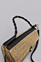 Valerie Extra Light Soft Rope and Genuine Leather Detailed Straw Women's Handbag - 5