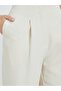 Women Cream Wide Leg Trousers - 3
