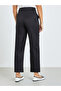 Black Solid Lantern Pants with Pockets - 5