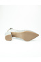 4030 Silver Stone Heeled Evening Dress Women's Shoes - 5