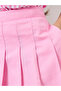 Girls Pink Cotton Pleated Mini Skirt - 3