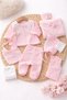 100% Cotton Wafer Pattern Fabric 10-Piece Seasonal Newborn Baby Girl Hospital Discharge Bodysuit Set 0-3 Months