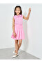 Girls Pink Cotton Pleated Mini Skirt - 2