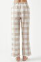 Cotton Plaid Flannel Woven Pajama Bottoms - 4