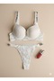 Stone-Embellished Supportive Bra Set B Cup Push-Up Love Secret