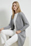 Floral Patterned Cardigan N3302 Gray - 2
