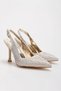 Women's Elegant Stone Embellished Evening Dress Heeled Shoes