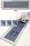 2 Pieces Blue Color Water Absorbent Non-Slip Base Bathroom & Kitchen Mat Set Kitchen Mat 50X120 cm 50X70Cm - 6