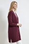 Floral Patterned Cardigan N3302 Plum - 3