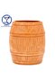 Ceramic Barrel Tiki Mug 510 ml - Brown Novelty Cocktail Glass for Mai Tai & Rum Drinks