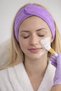 Lilac Color Velcro Fastening Towel Hair Band