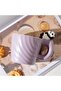 كوب سيراميك مخطط بتصميم الباندا، تصميم أنيق، مع علبة هدايا، كوب للقهوة والشاي