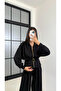 Black Waist Belted Design Set - 7278 - 2