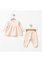 Baby Girl Animal Patterned 100% Cotton Sweatshirt Pants 2-Piece Top and Bottom Baby Set 3 Months-36 Months
