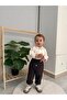 Coffee Striped Pants and Top Set, 2-Piece Set - 3