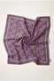 Cotton Blend Scarf Lilac Retro Geometric Pattern Soft Textured Non-Slip 90X90 - 6