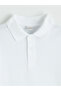 White Polo Neck Boy's T-Shirt - 2