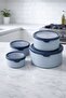 Set of 4 Round Storage Containers - Microwave and Freezer Compatible - Bpa Free - 3