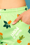 Chic Basic Top & Cactus Print Shorts Set in Mint Green - 100% Cotton - 6