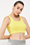 Medium Impact Padded Racerback Sports Bra in Yellow - 4