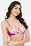 Padded Non-Wired Full Cup Printed T-shirt Bra in Light Yellow - 4