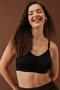 Non-Padded Non-Wired Spacer Cup Full Figure Bra in Black - Cotton - 2