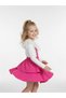 Girl's Lace Collared Pink Layered Salopet Skirt Set (Ages 5-14) - 5