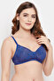 Padded Non-Wired Full Cup Animal Print Multiway T-shirt Bra in Cobalt Blue - 4