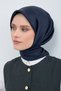 Jacquard Tivil Pure Silk Scarf 2002 - 21 Navy Blue Monogram Pattern - 4