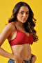 Padded Non-Wired Full Coverage T-shirt Bra in Red - 3