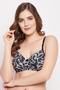 Padded Non-Wired Full Cup Printed Multiway T-shirt Bra in Grey - 2