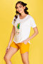 Pineapple Print Top & Shorts in White & Yellow - Cotton - 4