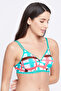 Padded Non-Wired Full Cup Checkered Bra in White - 3