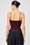 Burgundy Adjustable Strap Women's Tank Top Mg2527 - 3