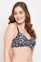 Padded Non-Wired Full Cup Printed Multiway T-shirt Bra in Grey - 4