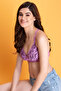 Level 1 Push-Up Non-Wired Demi Cup Multiway Bra in Lavender - Lace - 2