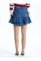 Indigo Standard Fit Women's Jean Mini Skirt - 4